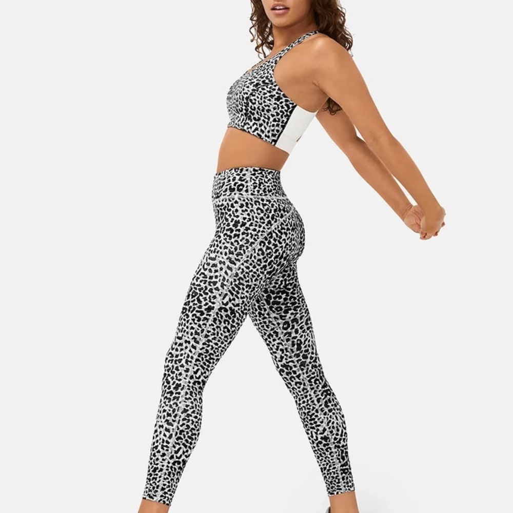 Outdoor Voices Snow Leopard Set Sports Bra and Leggings